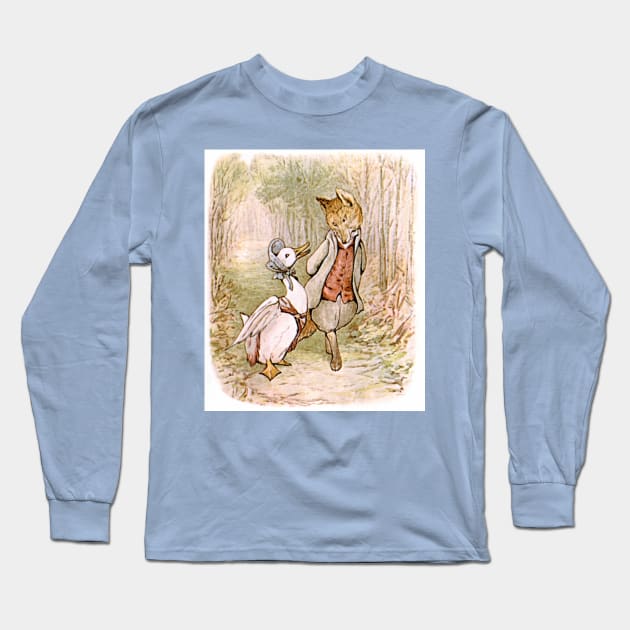 Jemimah Puddleduck and the Gentleman - Beatrix Potter Long Sleeve T-Shirt by forgottenbeauty